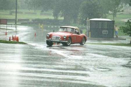 MGA Autocrossing in the rain