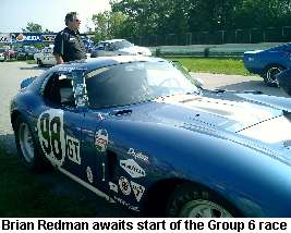 Brian Redman with '65 Datona Coupe Cobra
