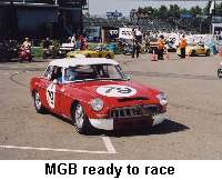 MGBs reaady to race