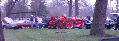 Farmall tractors on the grass