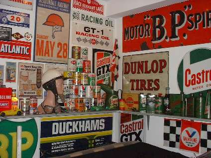 A garage full of collectibles
