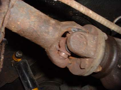 Worn out universal joint
