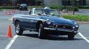 Blue MGB in the cones