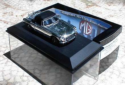 Silver Anniversary MGB model on display