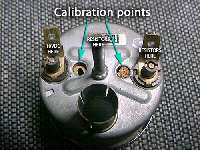 Rear view of fuel gauge