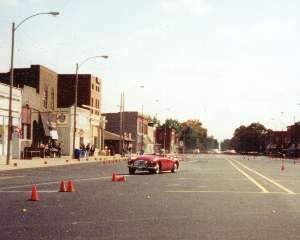 Finish line, northbound on Main Street, Abingdon