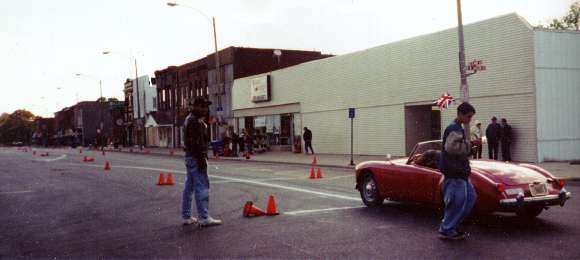 Start line, southbound on Main Street, Abingdon