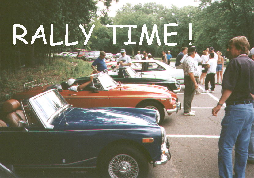 Cars ready to start rally