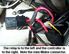 Relay and socket installed