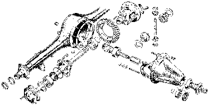 MGA rear axle explosopn drawing