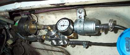 Regulator installed in car