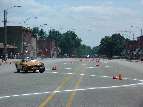 MGB having fun on course at the Famous Abingdon Gymkhana