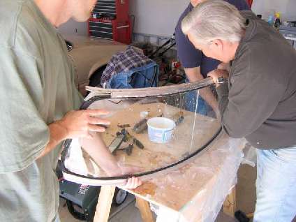 Assembling the MGB windscreen