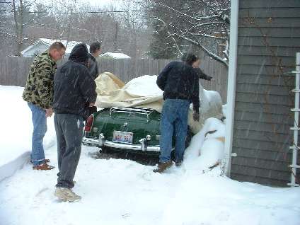 Digging out the 'B' to reinstall the engine