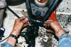 Bolting the lower pivot point