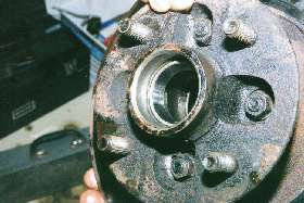 Hub with outer bearing race