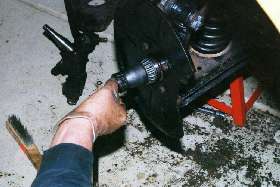 Bearings and spacer on spindle