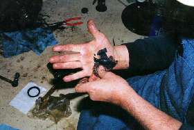 Hand packing bearings