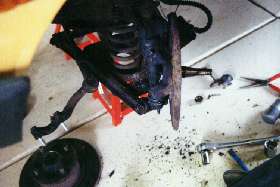 MGB steering arm off.