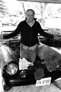 Larry in the engine bay