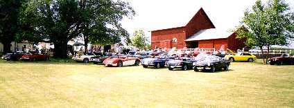 Cars at multi-club picnic