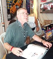 Peter Egan signing book