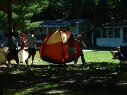 Setting up camp