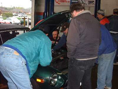 Busy people at Tune-Up Party